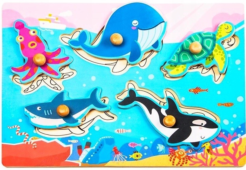 Robotime Puzzle Drewniane Kolorowanka Autobus