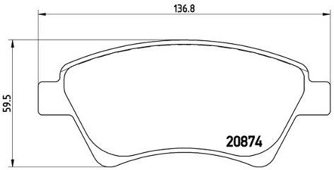 BREMBO Zestaw klocków hamulcowych, hamulce tarczowe P 68 034