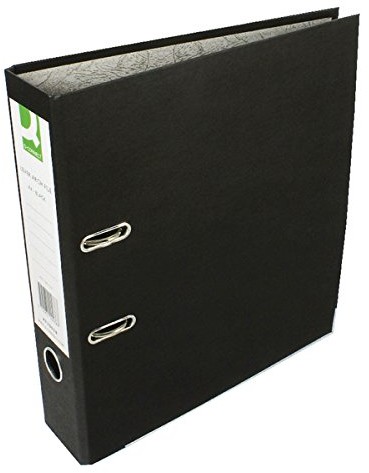 Q-Connect Q-CONNECT KF20038 Folder A4, rdzeń z kartonu z pokryciem papieru, 10er Pack, czarna KF20038