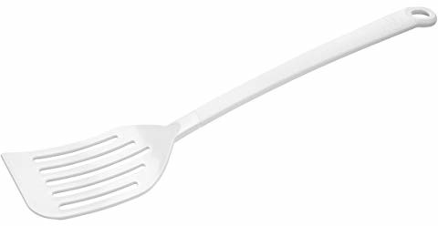 Dr. Oetker Dr. Oetker 2707 łopatka szczelinowa, 33 cm, kolor biały, pomocnik kuchenny o eleganckim wzornictwie z nylonu, łopatka do pokrytych powłoką garnków i patelni, odporna na wysokie temperatury i nadaje si 2707