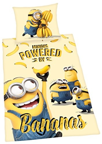Herding zestaw pościeli Minionki, bawełna, żółta, 200 x 140 cm 4406405077