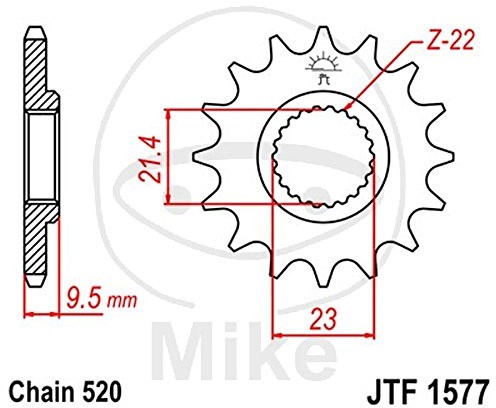 JT JT Zębnik jtf1577.15  zęby 15 Yamaha XT600 E 600 99  03 (CS-Motorrad)/Pinion jtf1577.15  Teeth 15 Yamaha XT600 E 600 9  03 (motocykl Pinion) 7260466