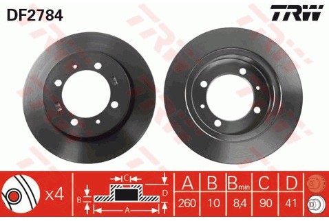 TRW Tarcza hamulcowa DF2784