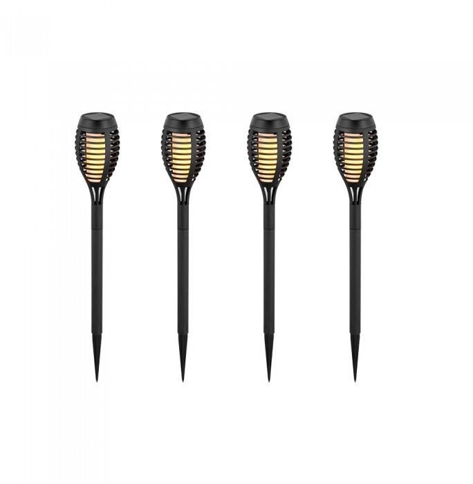V-tac Lampa Solarna Zestaw 4szt Wbijana 1W LED 50cm 6 godzin (Opak. 4szt) VT-724 2200K