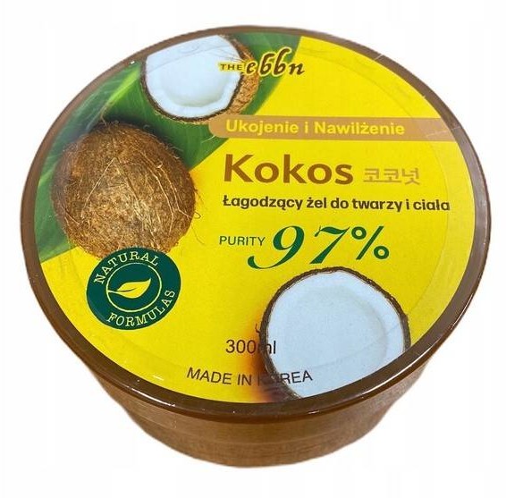THE EBBN Żel do twarzy i ciała KOKOS 97% 300ml 52512-uniw