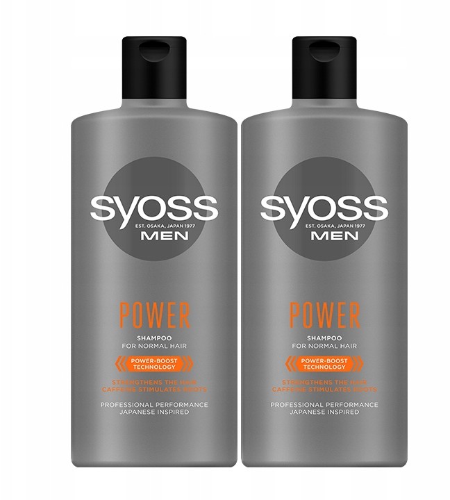 Syoss Men Power Szampon do włosów 2w1 2szt x 440ml