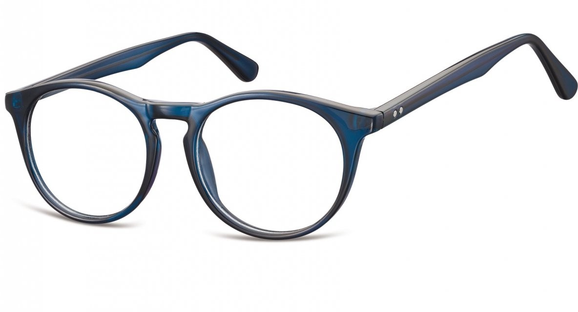 Sunoptic Oprawki korekcyjne okrągłe Lenonki zerówki CP146G ciemnogranatowe CP146G