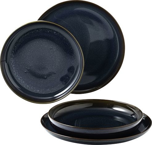Villeroy & Boch Talerze obiadowe i talerze głębokie Crafted Denim 4 el. 19-5168-8547