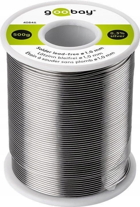 Cyna bezołowiowa Srebro + Miedź Goobay 1,0mm 500g