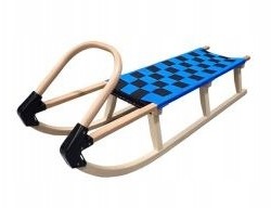 Drewniane sanki 125 cm Niebieskie