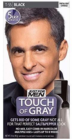 Just for Men Touch Of Gray Hair Color, Black Gray # 4138 1 Kit (chemicznych klatek na sekundę) do włosów 011509041388
