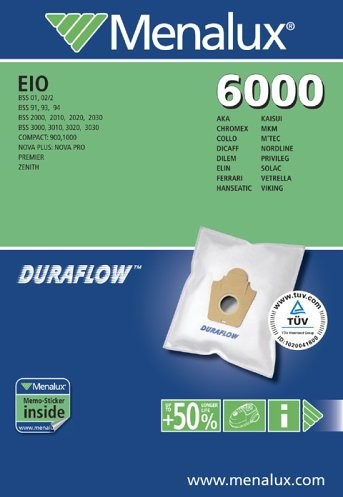 Menalux 6000, dur aflow, 5 worków do odkurzacza, EIO 2043489