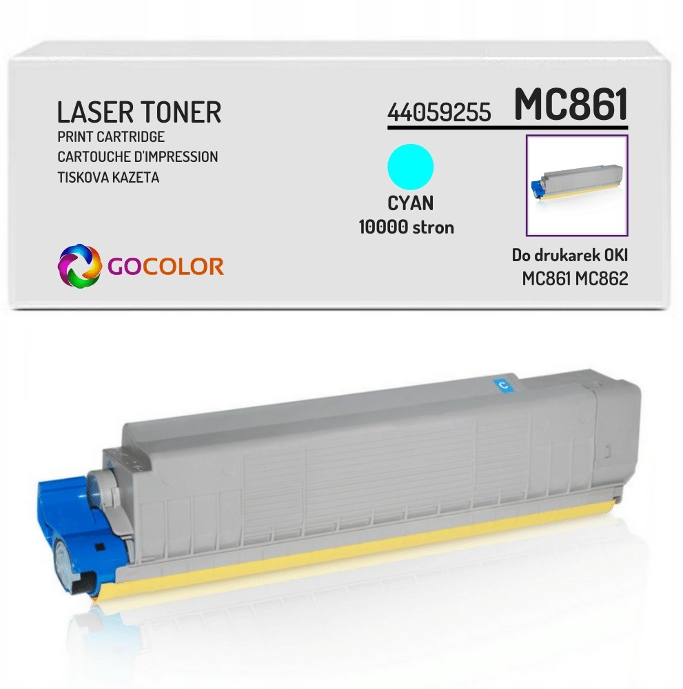 Toner zamiennik do Oki MC861dn plus 44059255 Cyan