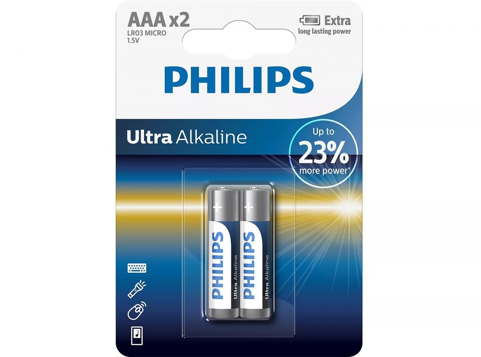 Philips Bateria alkaliczna LR03 AAA Ultra 2 szt)
