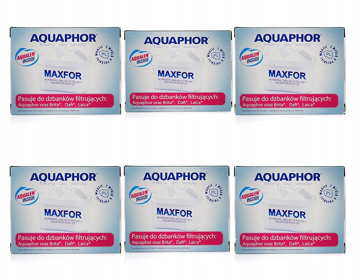 Aquaphor Wkład filtr Maxfor 6 szt do Brita Maxtra
