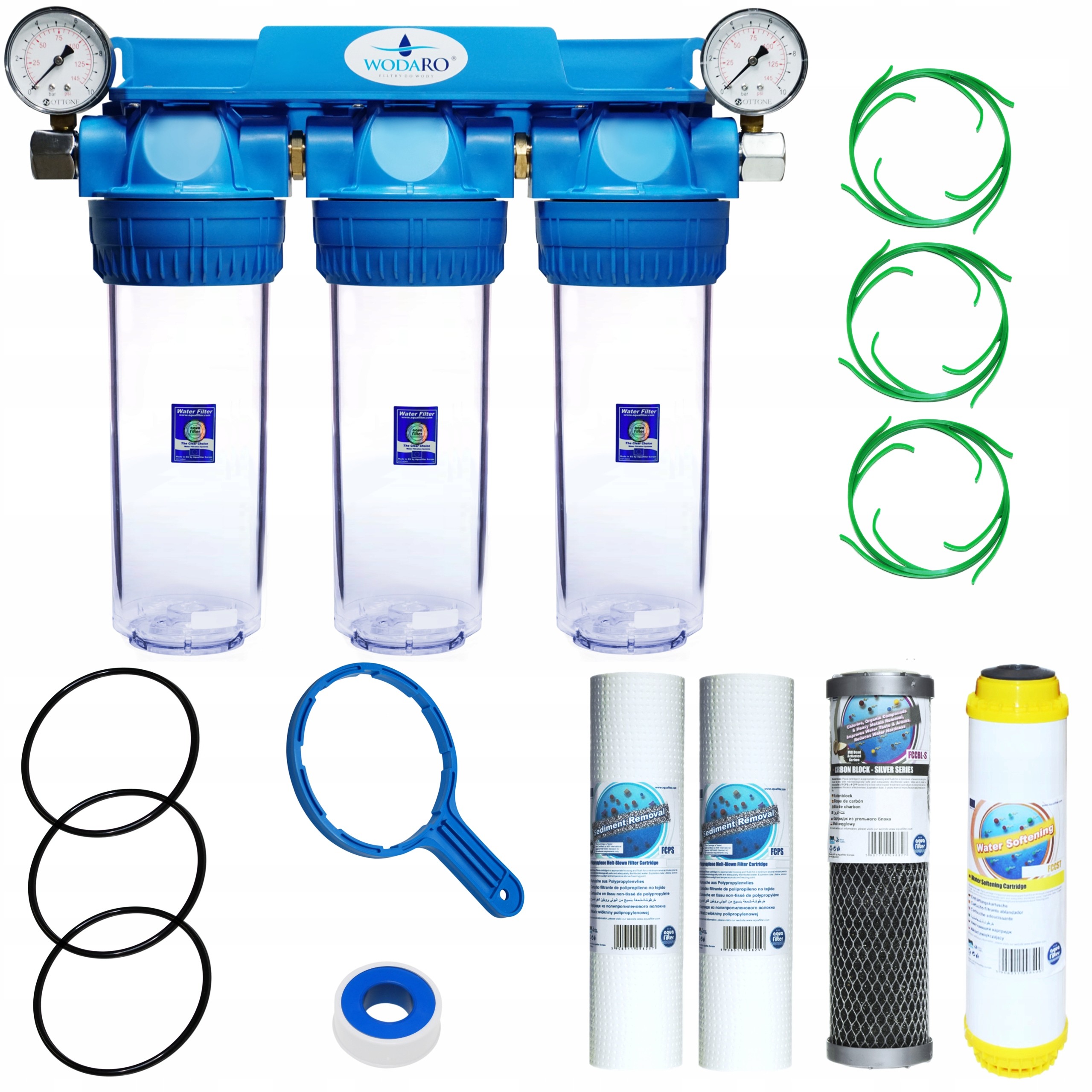 Aquafilter Filtr Wody 3 Stopniowy Węglowy Zmiękczacz Pod Zlew