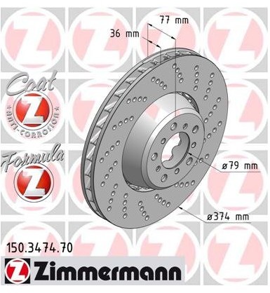 Zimmermann Tarcza hamulcowa 150.3474.70