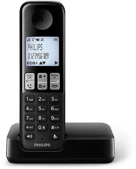 Philips Telefon Bezprzewodowy D2501B/34 DECT Czarny S0425080