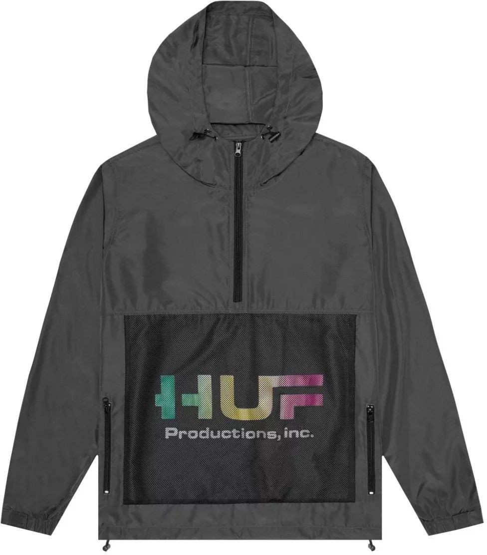 HUF kurtka męska PRODUCTIONS INC ANORAK JACKET Black