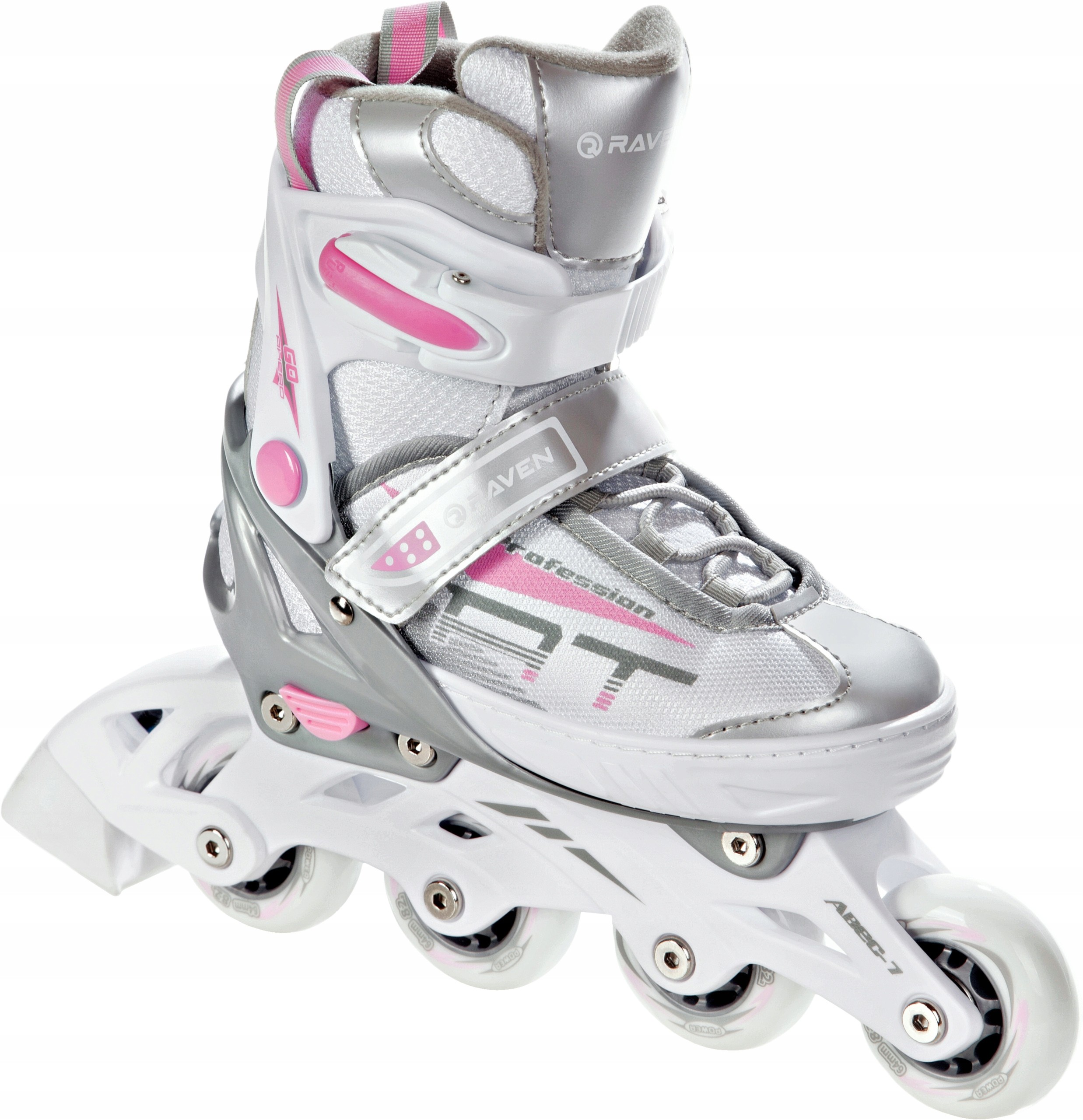 Rolki Regulowane Raven Profession White/Pink 31-35