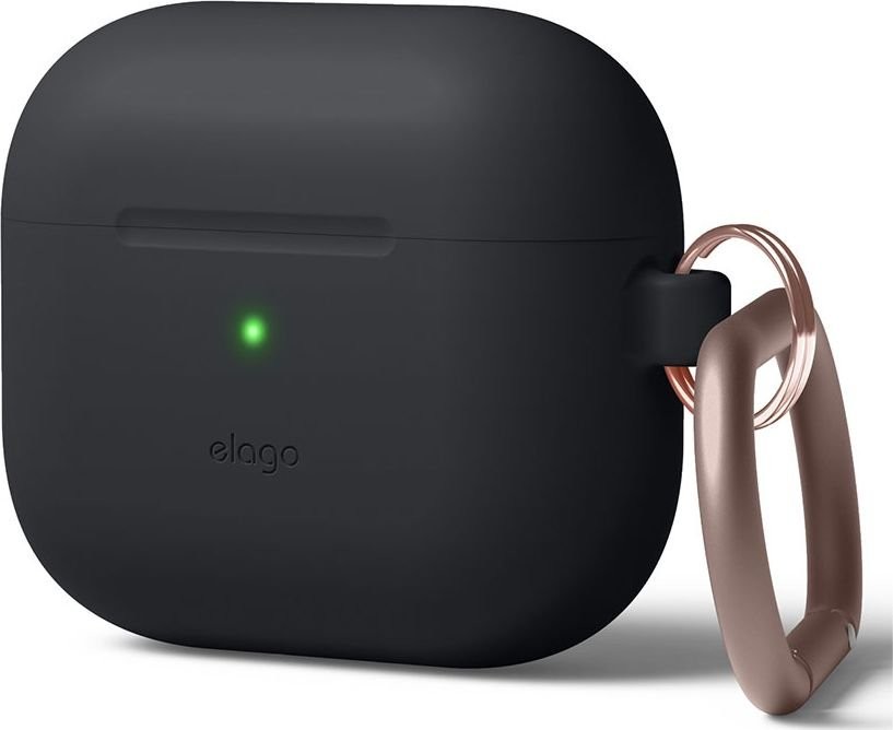 Elago Elago AirPods 3 Silicone Hang Case etui z karabińczykiem do AirPods 3 czarne EAP3HG-HANG-BK
