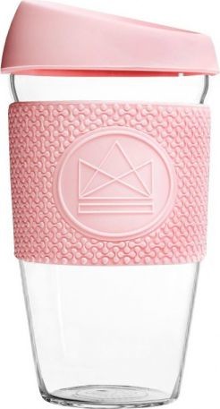 NoName szklanka do kawy Flamingo 450 ml szklanka/silikon różowa twm_912539