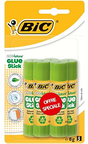 BIC Ecolutions klej w sztyfcie, 8 G, kolory sortowane, 5 sztuki 9049261