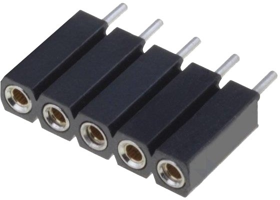 Gniazdo ZL307-1x5 2,54mm,kołkowe,żeńskie