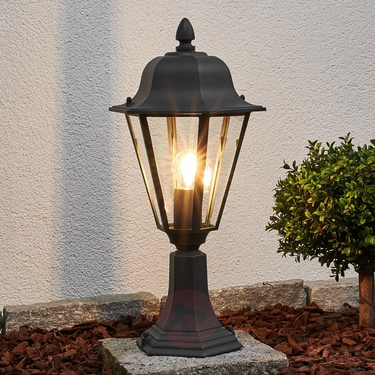 Lampenwelt Grafitowa lampa na cokół EDANA
