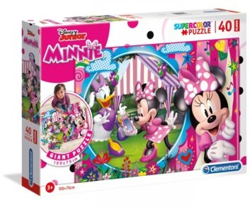 Clementoni Puzzle podłogowe 40 elementy Super Kolor - Minnie