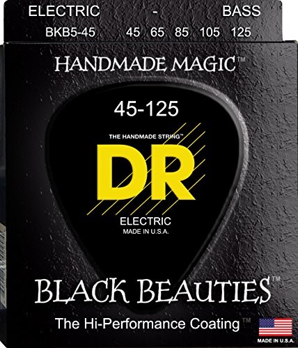DR Black beauties Coated Bass Guitar Strings BLACK BEAUTIES 45-125