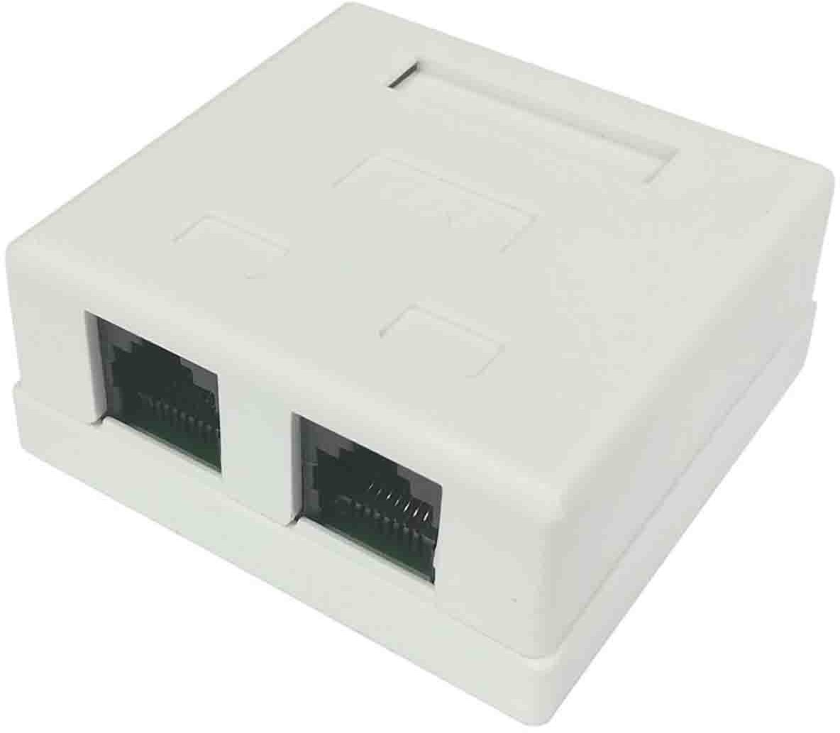 brak danych Puszka natynkowa kat 6 2x RJ-45 UT