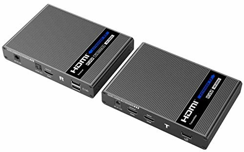 PremiumCord PremiumCord HDMI 2.0 KVM Extender Ultra HD do 70 m z transmisją USB za pomocą kabla krosowego Cat6/Cat6a/Cat7, metalowa obudowa, kompatybilna z 4Kx2K @ 60Hz khext70-4