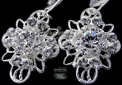 Swarovski Unikat Kolczyki Crystal Venue Srebro