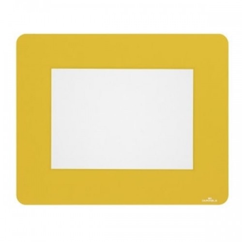 Durable Okienko podłogowe do znakowania A5 wymiar zew. 31,4cm x 25,2cm x 0,4mm odklejalne ramka żółta 10szt. /180704/ DU204-6