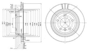 Delphi Tarcza hamulcowa BG3042