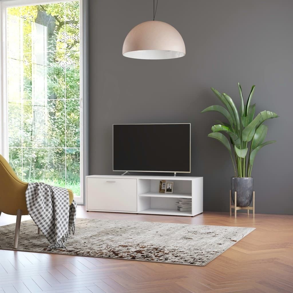 vidaXL Szafka pod TV, biała, 120x34x37 cm, płyta wiórowa