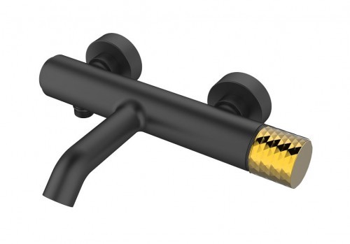 Metal-Hurt Bateria OVE BLACK+GOLD wannowa ścienna bez natrysku czarny mat/złoty BJV303B-R1