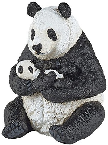 Papo papo 50196 pozycji siedzącej Panda z młodym, do gry