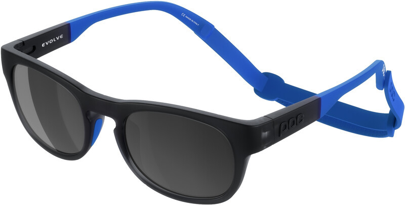 POC POC Evolve Sunglasses Kids, uranium black/fluorescent blue/equalizer grey  2021 Okulary przeciwsłoneczne dla dzieci EV10018377EQG1