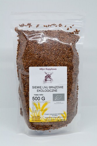 MŁYN KOPYTOWA Siemię lniane brązowe BIO 500g - Młyn Kopytowa