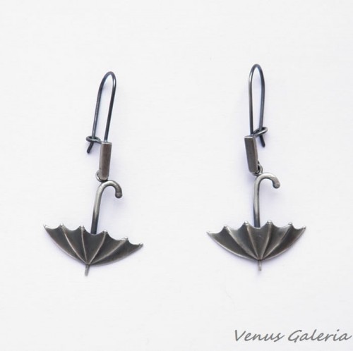 Kolczyki srebrne - Małe parasolki 525