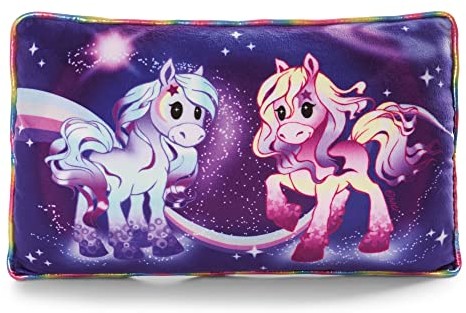 Nici Pony Stars Poduszka przytulanka Ekologiczna poduszeczka puszysty koń dla dziewczynek, chłopców i niemowląt Prostokątne miękkie poduszki, 43 x 25 cm 47854