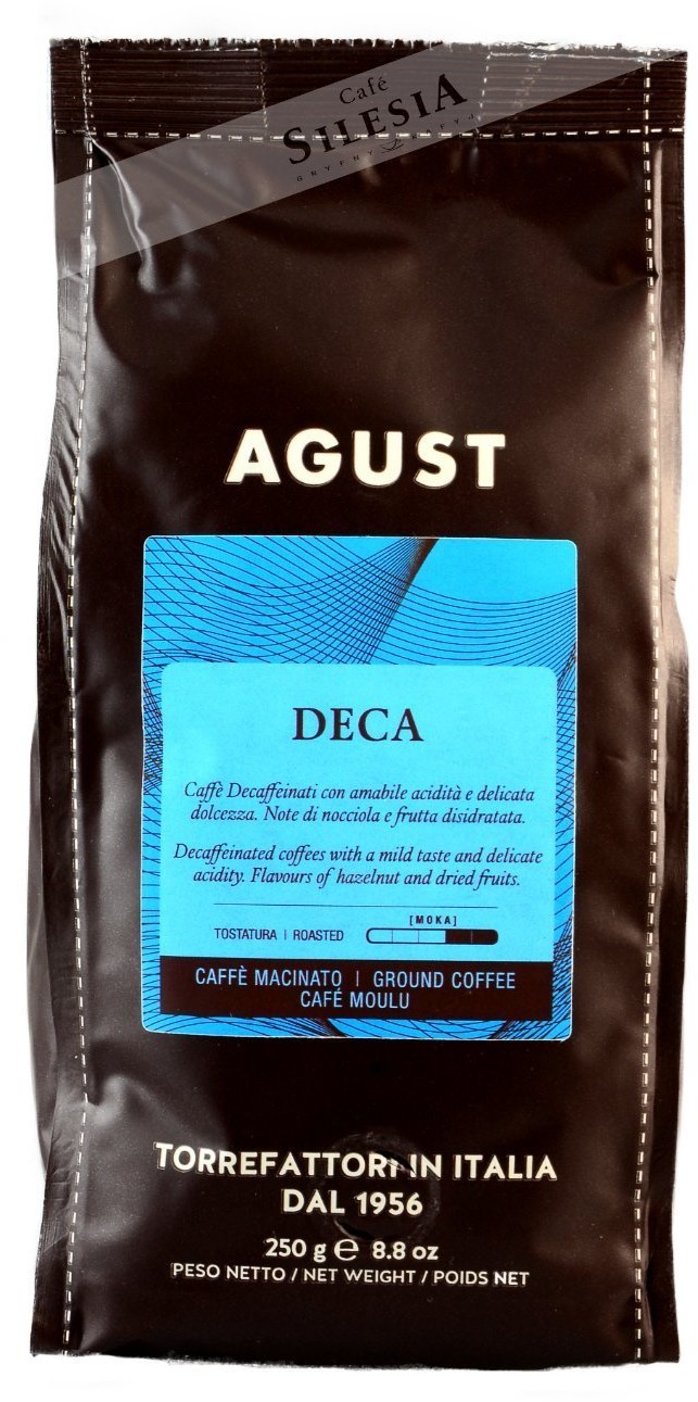 Agust kawa DECA bezkofeinowa 250g mielona 11.22. AGDEC0.25