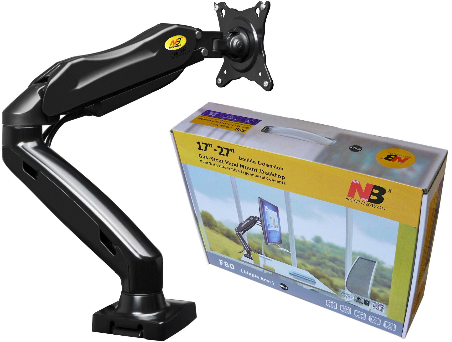 Biurkowy Obrotowy uchwyt monitora LCD Led 17-27 Fs