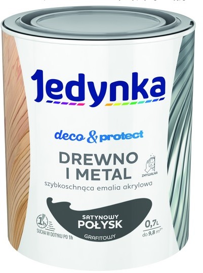 Jedynka D&p- farba, satynowa, grafitowa, 0.7l