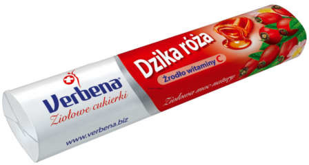 IDC HOLDING Verbena cukierki ziołowe z witaminą C dzika róża 32 g