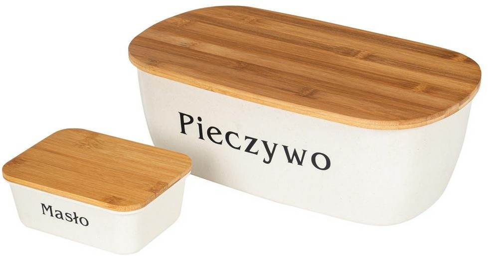 Orion Chlebak pojemnik z deską bambusową BEŻOWY pieczywo 152428