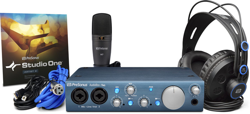 PreSonus AudioBox iTwo Studio - Zestaw Nagraniowy + kurs domowe studio nagrań 82193