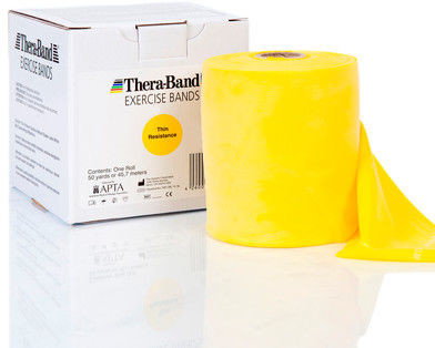 Thera-Band Guma rehabilitacyjna Thera Band o zwiększonej wytrzymałości - rolka 45,5m - żółta (TB gigant yellow) 4260071630599